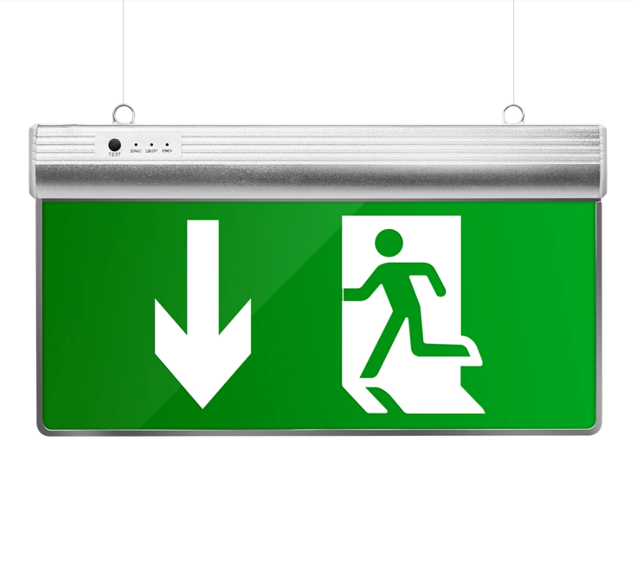 Double-sided emergency exit sign light