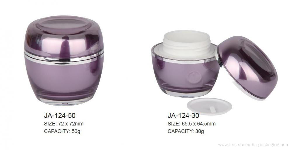 Round Customized Empty Cosmetic Arylic Jar Container