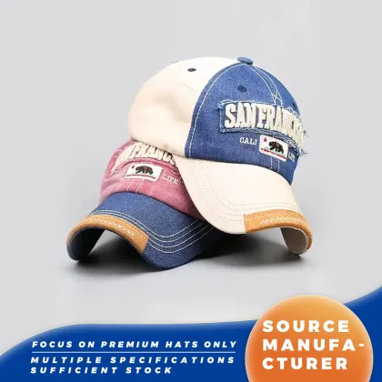 San Francisco Washed Denim Baseball Caps