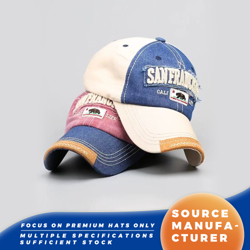 Topi Bisbol Denim Cuci San Francisco