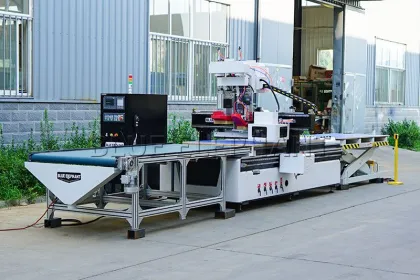 Automatic CNC Router Production Line for Redwood Furniture and Kitchen Cabinets