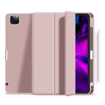Pencil Holder Wireless Charge Case for iPad Pro 11/M4 2024 Silicone Smart Cover