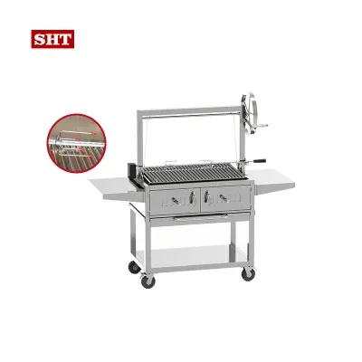 Stable High BBQ Grill Small Fish Barbecue Grill XXL Charcoal Grill