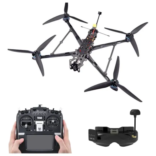 10-inch FPV VTOL Drones with 4K Camera, GPS, Long Range & LED for Adults
