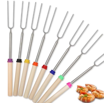 Stick a bastoncino di carne estendibile per arrosti per hot dog barbecue