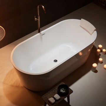 Taille de bain autoportante baignoire portable en acrylique pour adultes