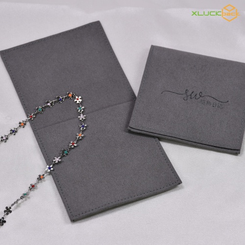 Logo-Printed Soft Pouch for Earrings & Jewelry Storage