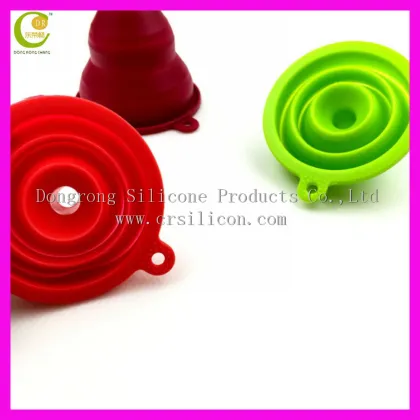 Round Cooking Funnel Wine Hopper Silicone Custom Color Cooking Funnel