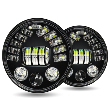 7 Inch LED Work Light for Jeep Wrangler JL H4 Motorcycle Caterpillar Shape
