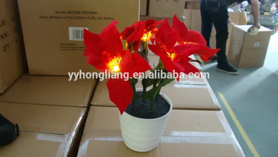 decorative poinsettia flowers light