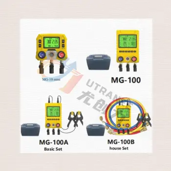 Hot Sale New MG-10 MG-100 Digital Refrigerant Pressure Gauge for HVAC - 88 Refrigerant Gas Charging Hoses