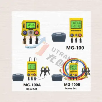 Hot Sale New MG-10 MG-100 Digital Refrigerant Pressure Gauge for HVAC - 88 Refrigerant Gas Charging Hoses