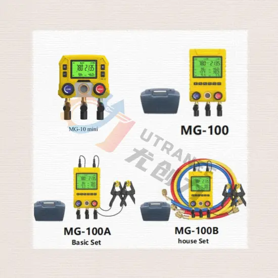 Hot Sale New MG-10 MG-100 Digital Refrigerant Pressure Gauge for HVAC - 88 Refrigerant Gas Charging Hoses