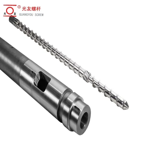 Bimetallic HDPE extruder screw barrel para sa PE/PP/HDPE/LDPE film