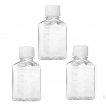 PETG 250 ml Square Laboratory Bottles with Screw Sealing