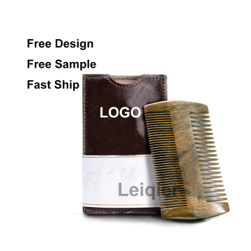 Hot Selling Red Sandalwood Beard Comb - Custom Logo Portable Wood Comb for Styling
