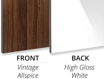 Vintage Allspice/High Gloss White Aluminium Composite Panel