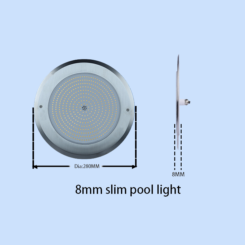 நீர்ப்புகா SMD2835 8 மிமீ எல்இடி நீச்சல் குளம் நீருக்கடியில் ஒளி