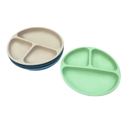 Food Grade Silicone Baby Meal Tray for Supplementary Food Training