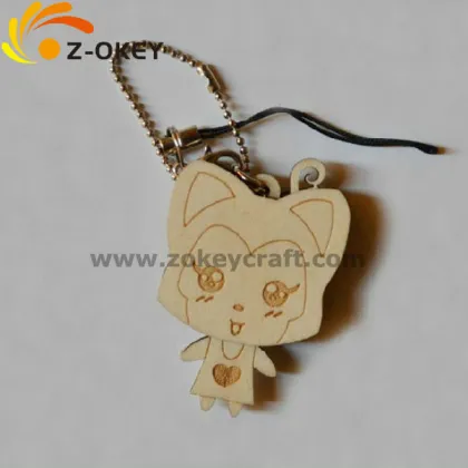 2015 hot sale Wood carving pendant with cute Ali doll shape