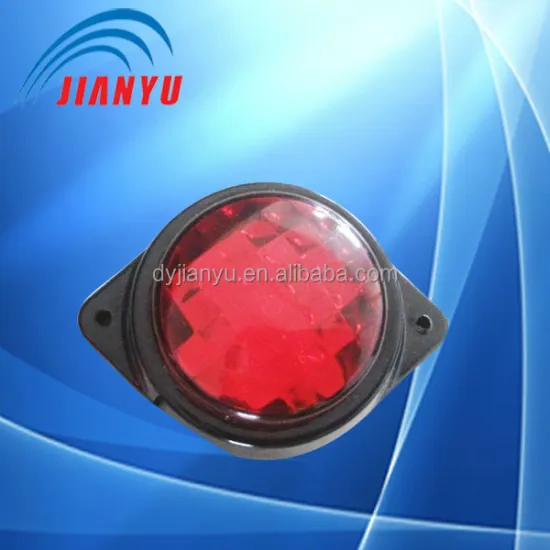 JY0006A Round Amber LED Clearance Marker Light - Solar Powered
