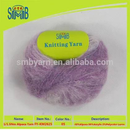 online shop china good quality alpaca yarn mohair made by knitting machine