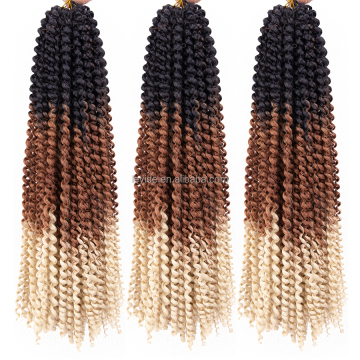 Passion Twist Hair 22 Inch Water Wave Synthetic Braids for Passion Twist Crochet Braiding Hair Long Bohemian Curl Hair Extension