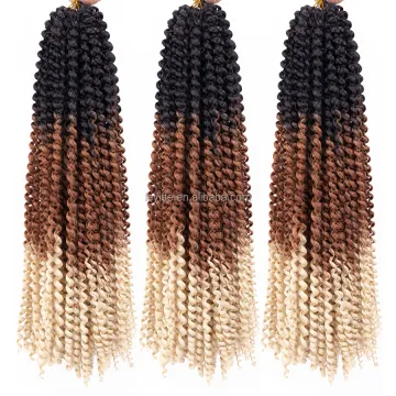 Passion Twist Hair 22 Inch Water Wave Synthetic Braids for Passion Twist Crochet Braiding Hair Long Bohemian Curl Hair Extension