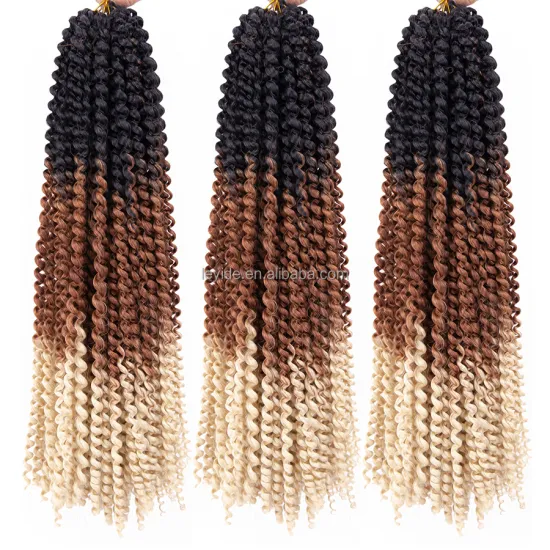 Passion Twist Hair 22 Inch Water Wave Synthetic Braids for Passion Twist Crochet Braiding Hair Long Bohemian Curl Hair Extension