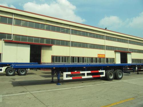 Flatbed Semi-Trailer with Boggie Suspension