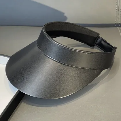 Custom PU Leather Big Brim Sun Protection Hat