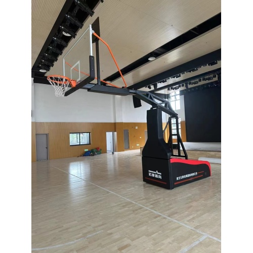 electric-hydraulic basketball hoop stand