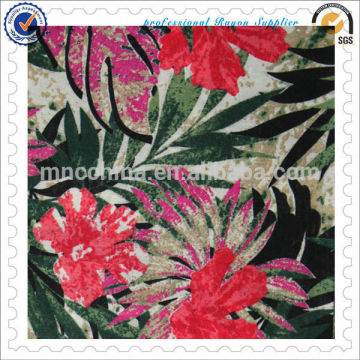 Spun rayon printed fabric