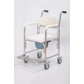 Bedside Commode Chair with 4 Brakes Casters