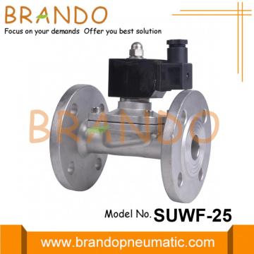 SUWF-25 Válvula solenoide de acero inoxidable con extremo de brida de 1 &#39;&#39;