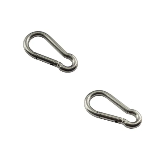 Heavy Duty rigging hardware metal snap hook Stainless Steel 316/304 carabiner clips without locking nut