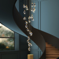 LEDER Black Bedroom Crystal Chandeliers