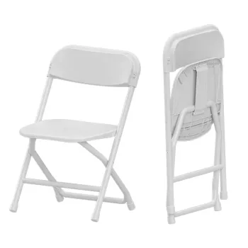 Benjia Factory Direct Sale: 33.5*30*50CM Plastic Kids Folding Chair and Table - White Folding Chairs for Kids