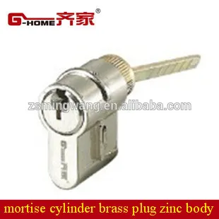 small cylinder lock brass plug with zinc body