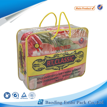 factory wholesale high quality plastic pvc blanket storage bag
