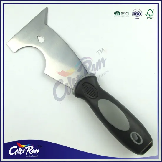 ColorRun 7 function in one made in china carbon steel fine polishing rubber plastic handle putty knife