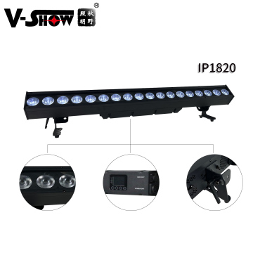 VSHOW IP1820 18PCS 20W RGBWA UV 6IN1 Outdoor Washer LED LID LIGHT IP65 for DJ