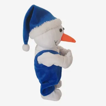 30CM MUSICAL SNOWMAN XMAS DECORATION BATTERY OPERATED