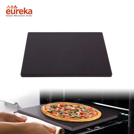 Nonstick Pizza Stone Black Glazing Ceramic Pizza Stone Baking Stones for Oven Grill BBQ