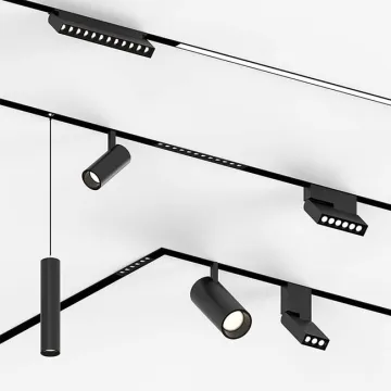 48V LED Magnetic Track Lighting Set for Modern Recessed Indoor Commercial and Home Linear Track Lights