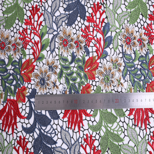 Ny modedesign Polyester Multicolor Chemical Spetsväv