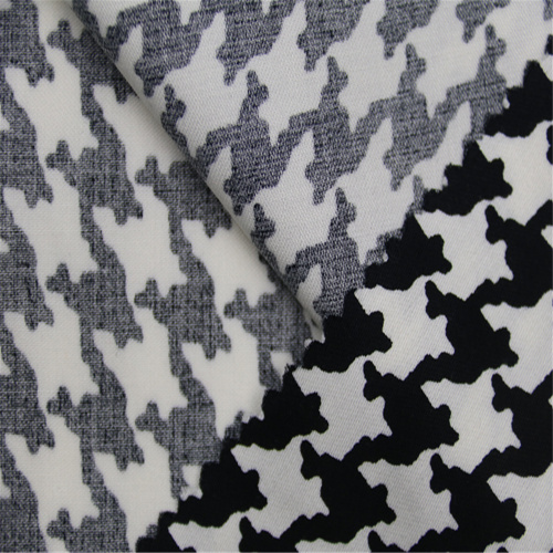 Printed cotton satin with thousand bird pattern