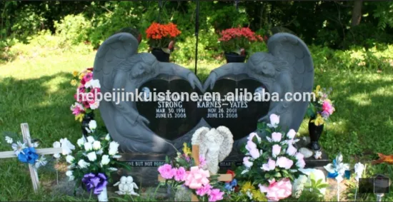 black memorial with angel