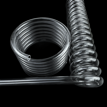 Custom High Quality Polished Spiral Transparent Coil Quartz Tubes