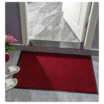Waterproof Anti-Slip Door Mat with Rib Jacquard Carpet and PVC TPR Backing